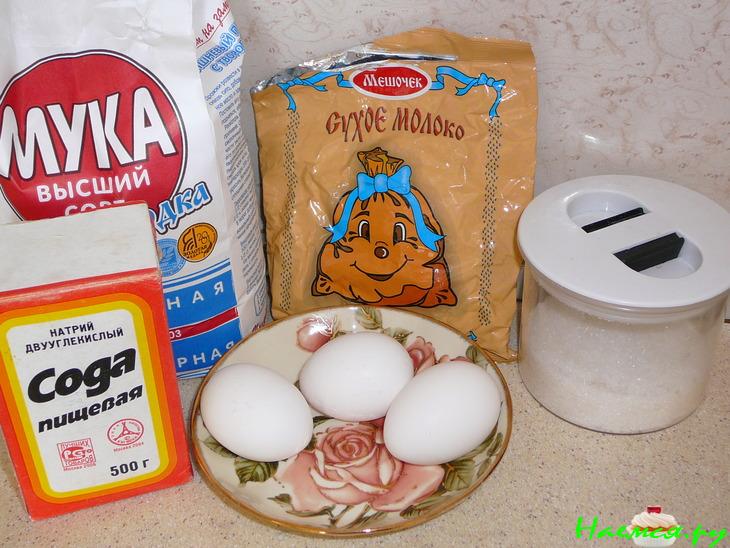 Бисквитный рулет на молоке