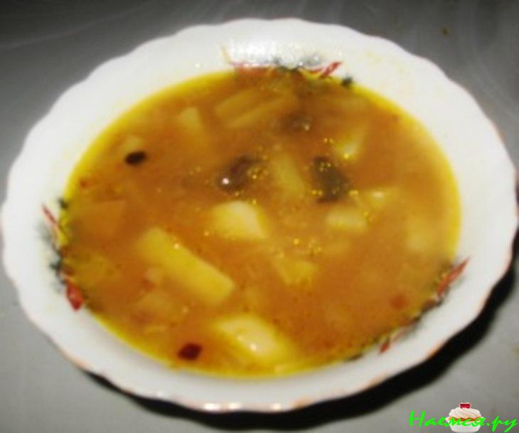 Любимый грибной супчик моего внука "Привереда"