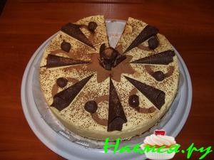 Торт "Птичье молоко" с шоколадным тестом