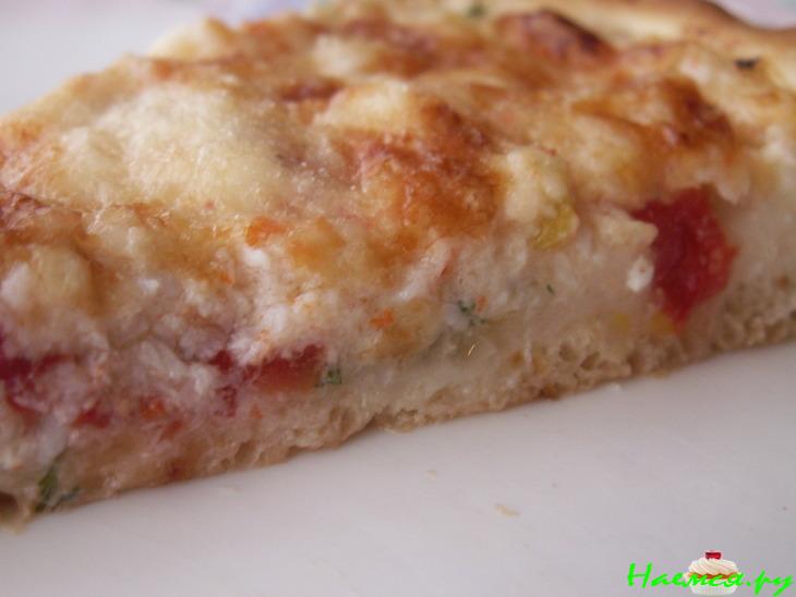 Пицца с креветочным соусом на основе бешамель