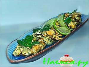 Мидии маринованные с белым вином