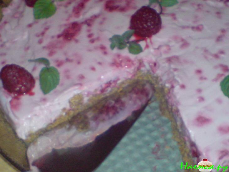 Малиновый чизкейк с белым шоколадом Малиновый чизкейк с белым шоколадом