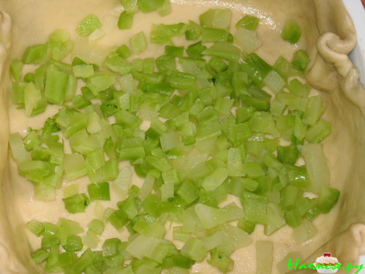 Пирог с креветками и брокколи