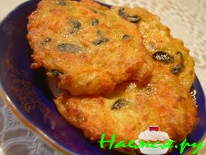 Оладьи рыбно-оливковые