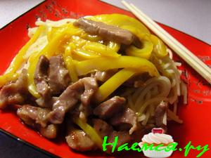 Свинина с желтым перцем Свинина с желтым перцем