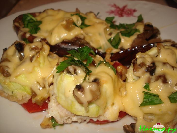Ассорти из кабачков и баклажанов (с грибами)