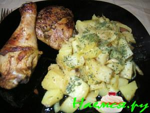 Курица с картошкой с лимоном