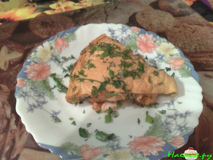 Воздушный пирог с рыбой