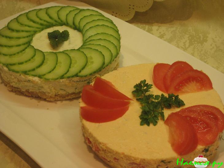 Сырный террин с помидорами