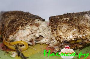 Скумбрия запечённая в пряно-кофейной посыпке