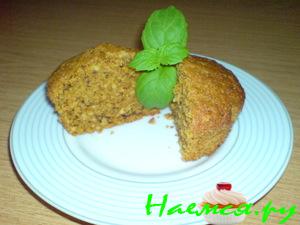 Морковные кексики с грецкими орехами