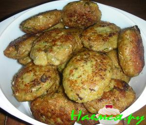 Котлеты с грибами и зеленью