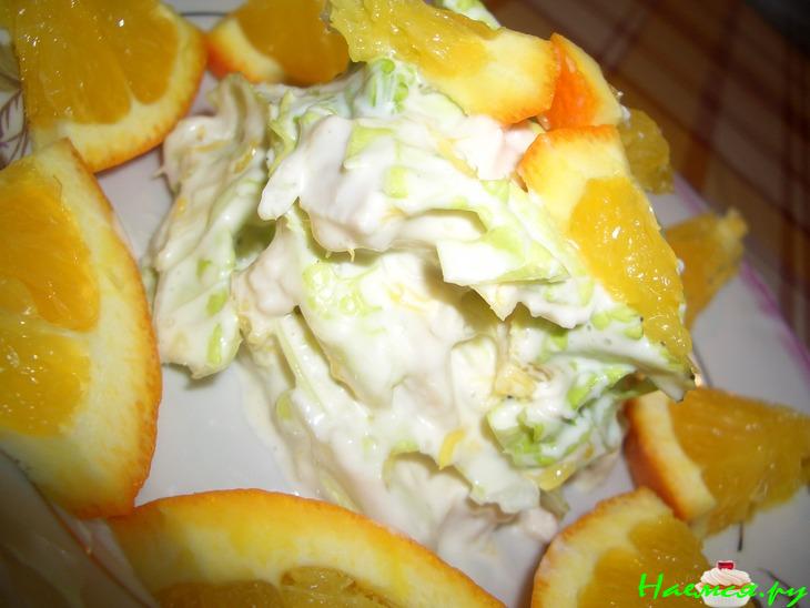 Куриный салат с апельсинами