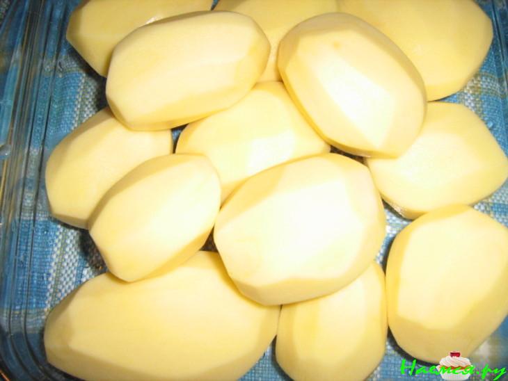 Картошка деревенская с сосисками