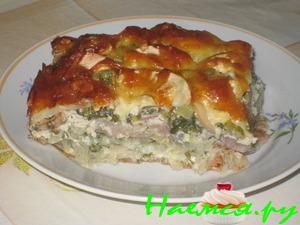 Запеканка с отбивными и...