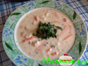 Сливочный суп с семгой