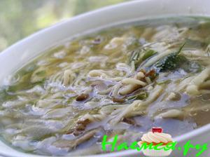 Домашняя лапша с грибами