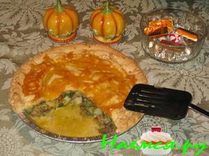 Куриный пирог с грибами