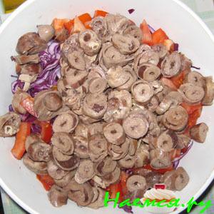 Салат с сердечками