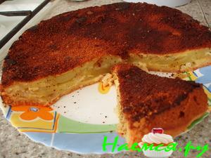 Быстрый пирог с картошкой и луком