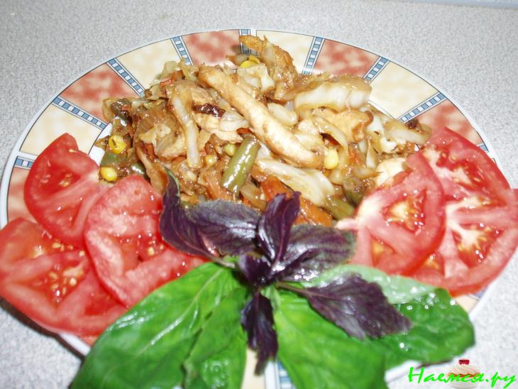 Куриная поджарка с имбирем Куриная поджарка с имбирем