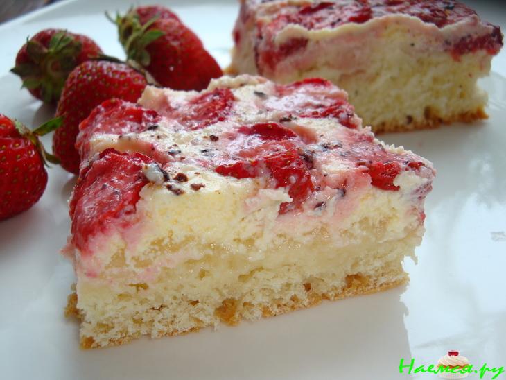 Пирог с клубникой "Ура!Сезон!" Пирог с клубникой "Ура!Сезон!"