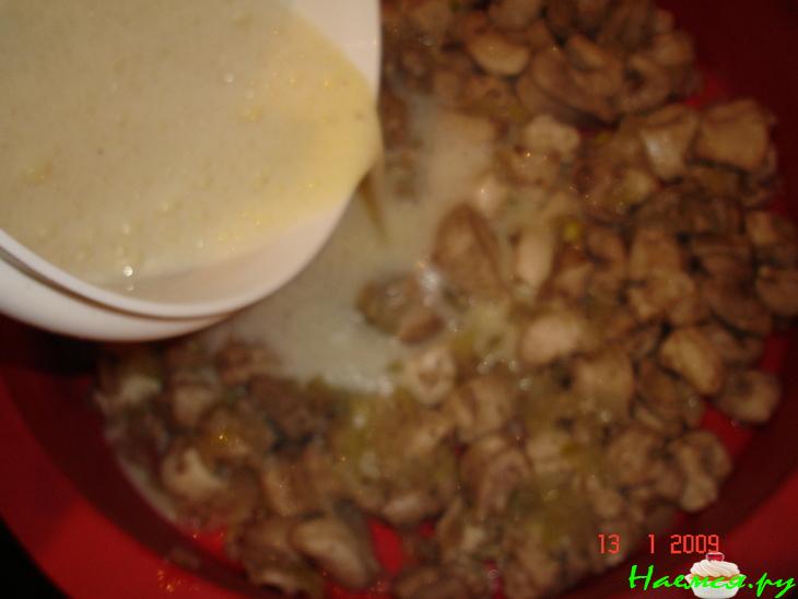 Молоки в омлете