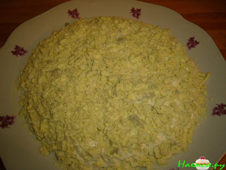 Салат "Грибной" слоями Салат "Грибной" слоями