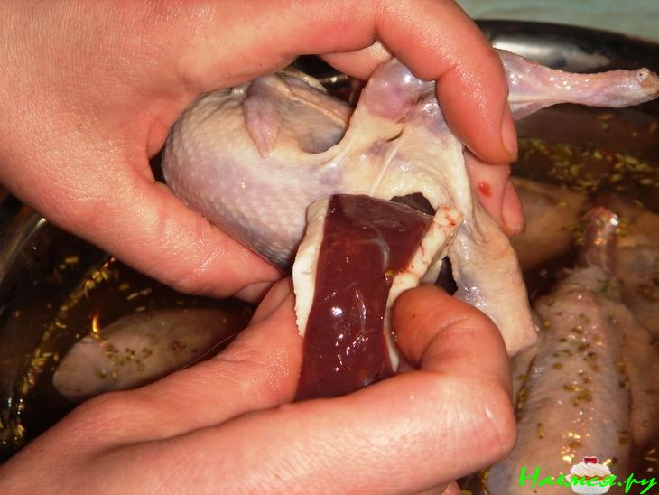 Перепелки на шампурах