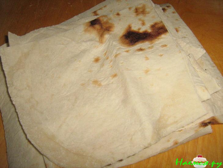 Лаваш с яйцом и шпинатом