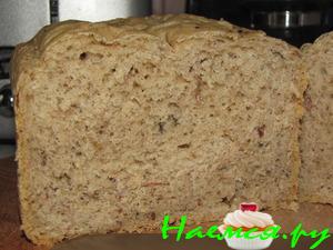Хлеб с беконом, шампиньонами и луком (в хлебопечке)