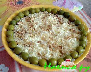 Салат из курицы с яблоком и курагой Салат из курицы с яблоком и курагой