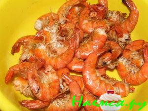 Креветки, приготовленные на открытом огне