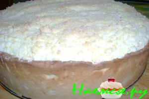 Творожный пирог с маком и яблоками