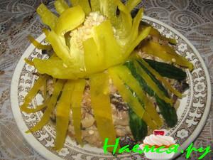 Салат "Жульен" с курицей и грибами