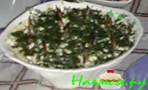 Салат 'Рыба в пруду'