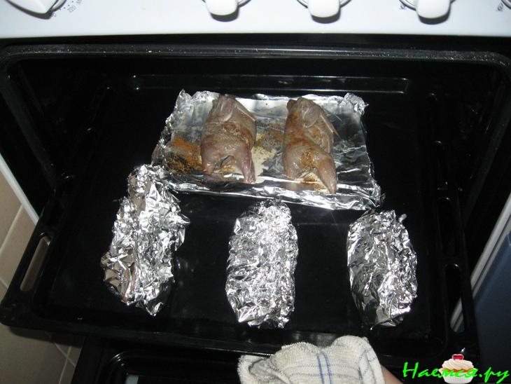 Перепела печеные