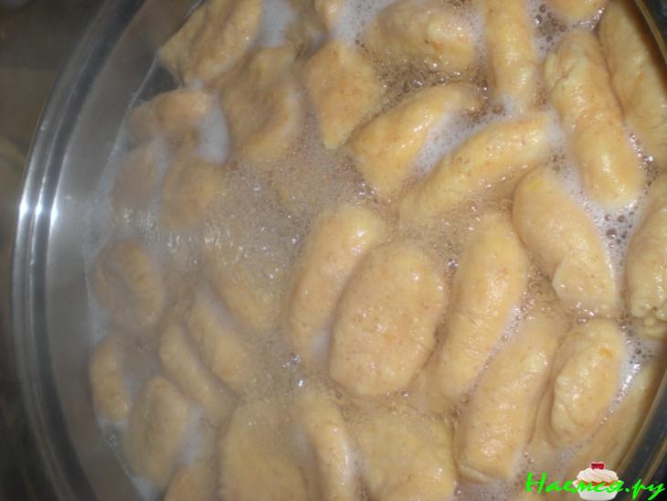 Ленивые вареники из сладкого картофеля