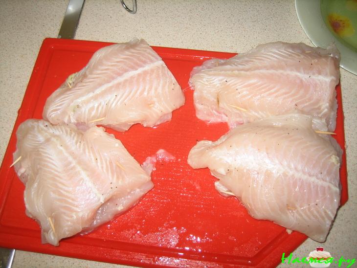 Рыбные конвертики с креветками