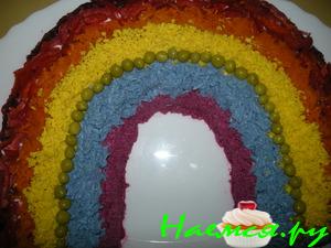 Салат слоеный «Радуга» Салат слоеный «Радуга»