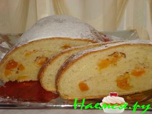 Творожный рулет с курагой