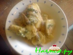 Курочка с овощами в сливках