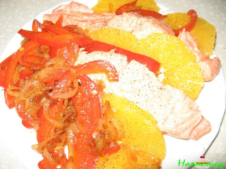 Форель с апельсинами