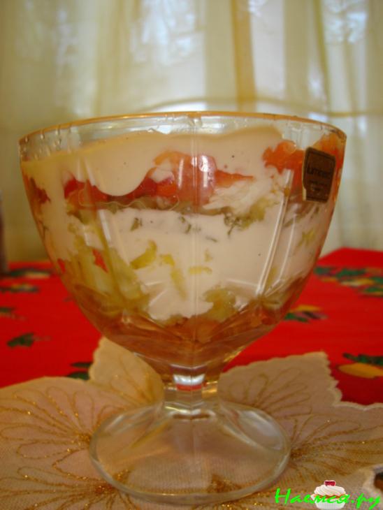 Салат с тунцом и горохом