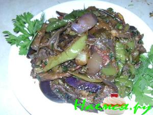 Баклажаны по-корейски с болгарским перцем