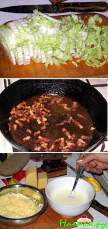 Салат "Цезарь" с копченым беконом Салат "Цезарь" с копченым беконом