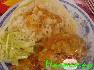 Куриный окорок чесночный