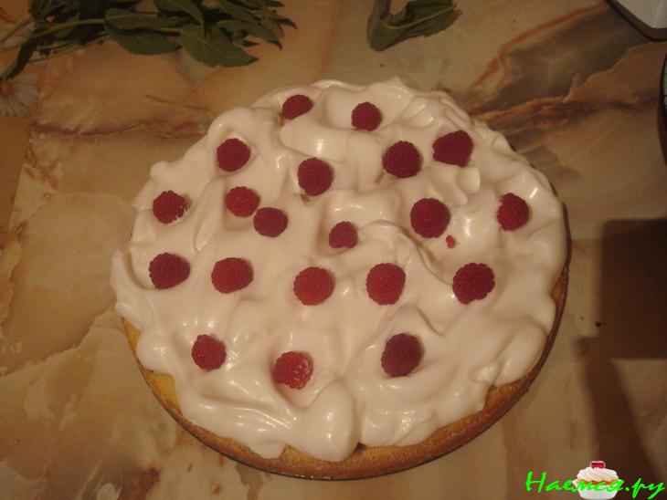 Тортик 'Мятный вечер в малиновых облаках'