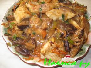 Рыбное филе тушеное "по-красному!"