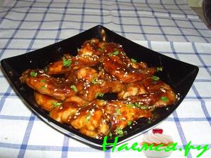 Куриные крылышки в соусе Терияки